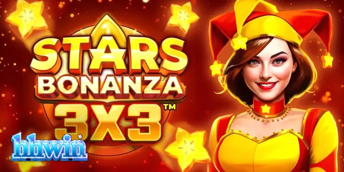 Interface do jogo Stars Bonanza 3x3 com símbolos de frutas e o curinga